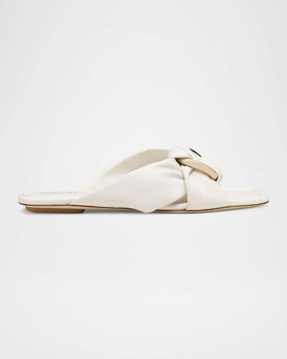 Cece Twisted Leather Ring Slide Sandals
